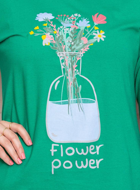 Green Printed Long - Sleeve Design 58 - Khotwh
